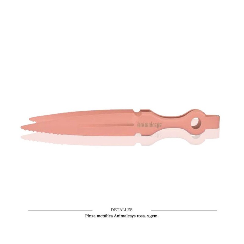 PINZA METALICA ANIMALESYS ROSA 23 CM