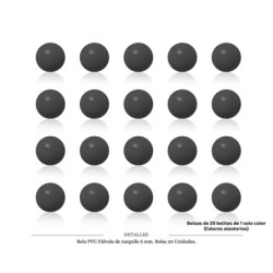 BOLA VALVULA PVC 6MM 20 UDS