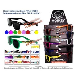 GAFAS SOL MONKEY CUSTOM PACK MIX 9+1 UDS