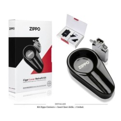KIT ZIPPO CENICERO + INSERT LASER DOBLE