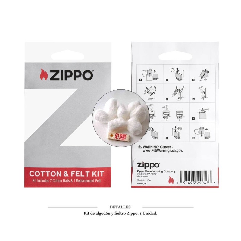 ALGODON ZIPPO B/1 U
