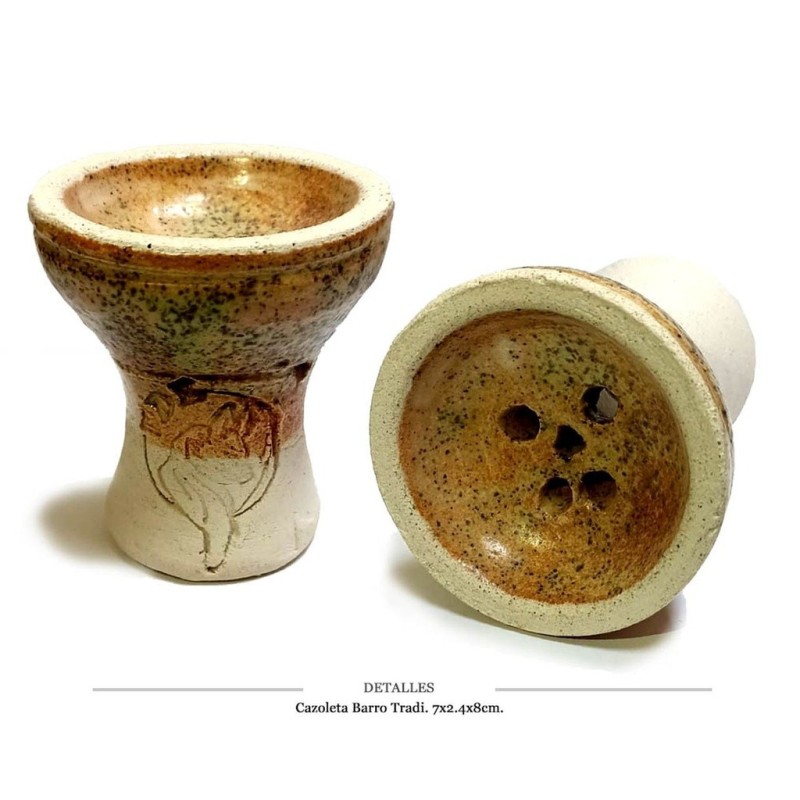 CAZOLETA BARRO CHAMOTA TRADI GRANULADA 7X2.4X8 CM