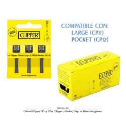 CABEZAL CLIPPER BLISTER 3 PIEZAS 12 UDS