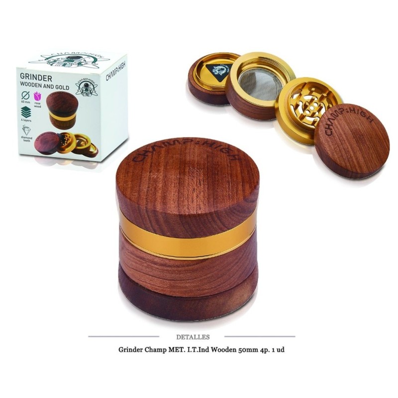 GRINDER CHAMP MET I.T.IND. WOODEN 50MM 4P 1 UD