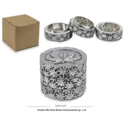 GRINDER MET IMAN RESINA LEAF 50X40MM 3P 1 UD