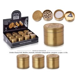 GRINDER CHAMP MET I.T.IND. GOLD 40X35MM 4P 12 UDS