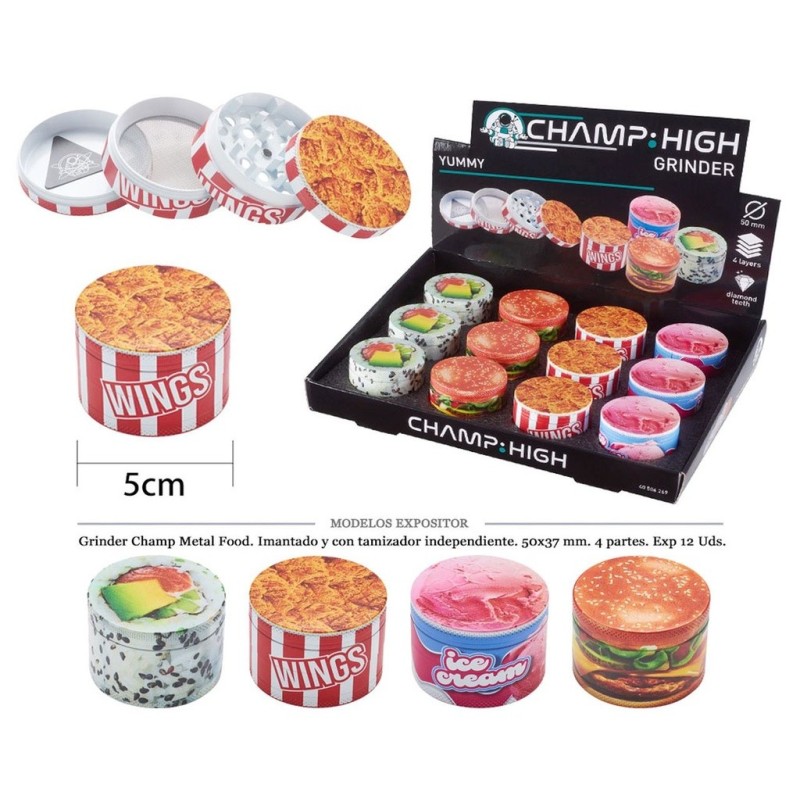 GRINDER CHAMP MET I.T.IND. FOOD 50X37MM 4P 12 UDS