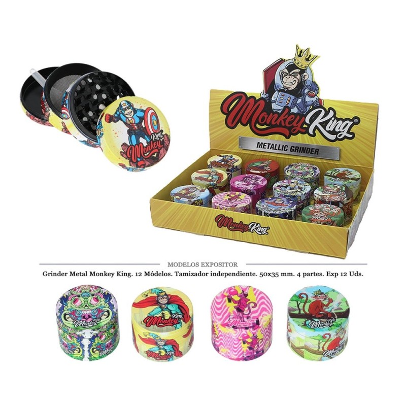 GRINDER MONKEY KING MET I.T.IND. 50X35MM 4P 12 UDS