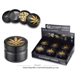 GRINDER CHAMP MET I.T.IND. GOLDLEAF 63X48MM 4P 6 UDS