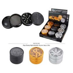 GRINDER CHAMP ALU I.T. IND. LEAF DOLLAR 63X48MM 4P 9 UDS