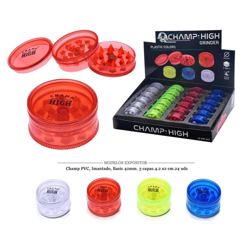 GRINDER CHAMP PVC I. BASIC 42 MM 3 CAP. 24 UDS