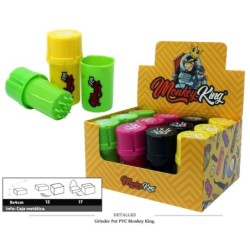 GRINDER POT PVC MONKEY KING 9x4CM 12 UDS