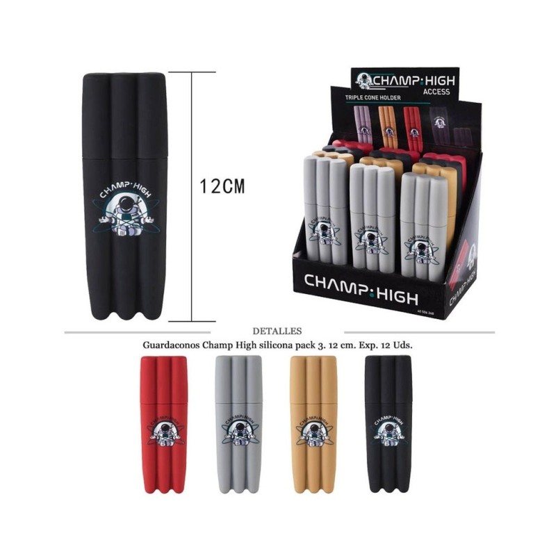 GUARDACONOS CHAMP HIGH TRIPLE HOLDER 12 UDS