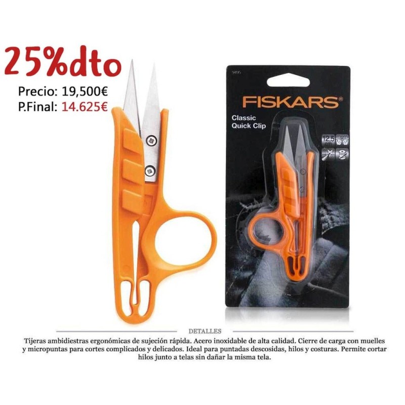 TIJERA FISKARS CLASSIC QUICK CLIP 12,5 CM