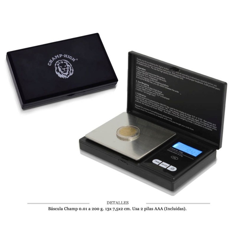 BASCULA CHAMP SCALE 0,01 A 200 G.