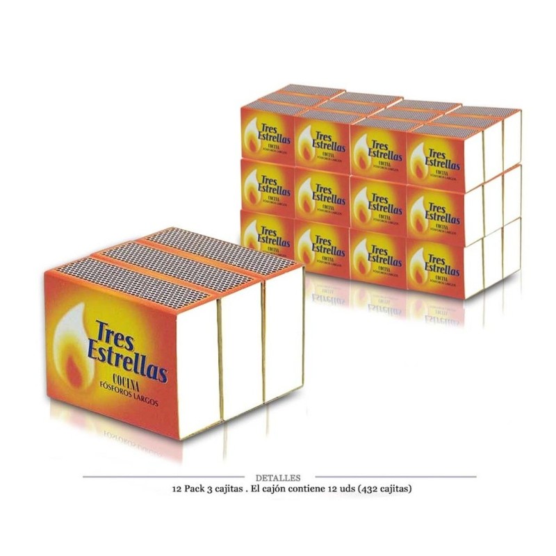CERILLA HH-100 MAD COCINA 3 ESTRE 12 PACK DE 3 UDS