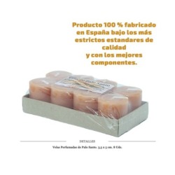 VELAS PERFUMADAS PALO SANTO 3,5X5CM 8UDS