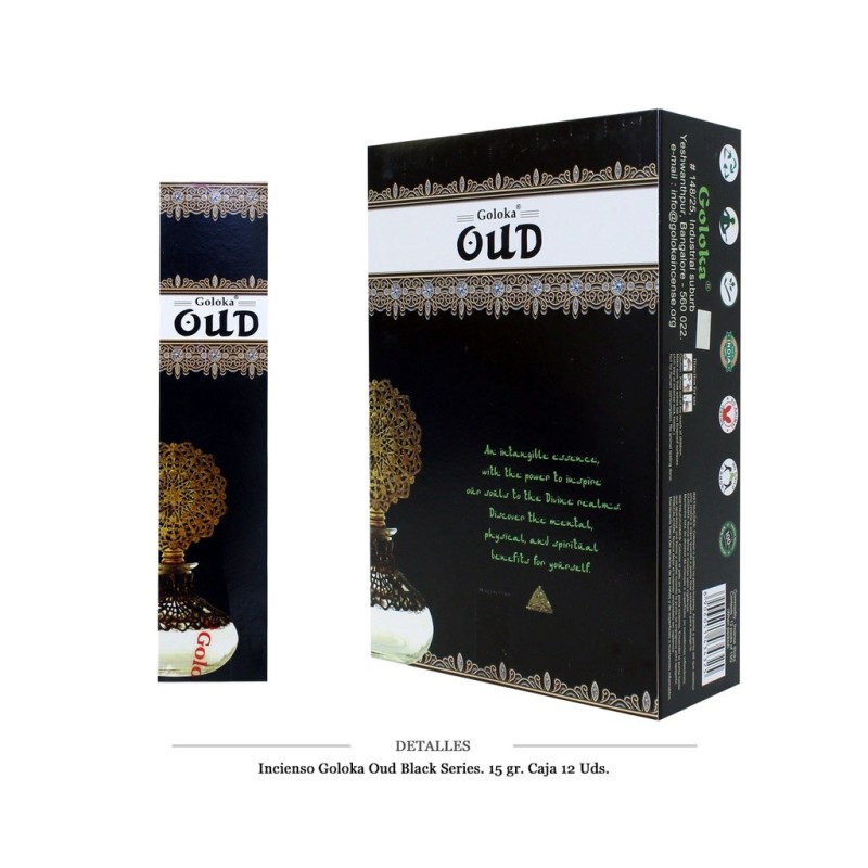 INCIENSO GOLOKA OUD BLACK SERIES 15GR 12 UDS