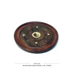 INCENSARIO PLATO MADERA 10 CM
