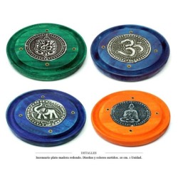 INCENSARIO PLATO MADERA MODELOS SURTIDOS 10 CM