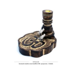 INCENSARIO MADERA CONOS BACKFLOW OM 15X13X12 CM