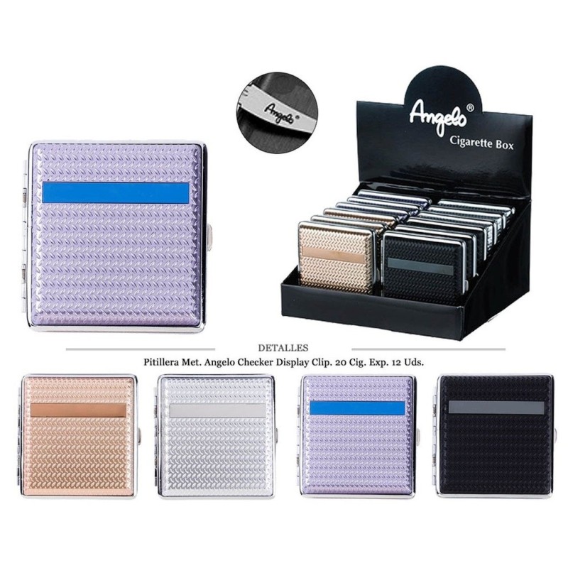 PITILLERA MET ANGELO CHECKER DISPLAY CLIP 20 CIG 12 UDS