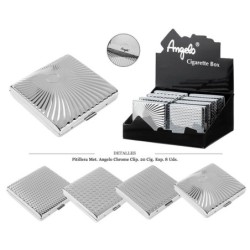 PITILLERA MET ANGELO CHROME CLIP 20 CIG 8 UDS