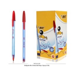BOLIGRAFO BIC CRISTAL SOFT ROJO 50 UDS