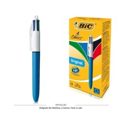 BOLIGRAFO BIC MEDIUM 4 COLORES 12 UDS