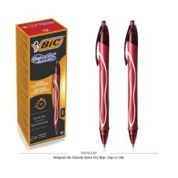 BOLIGRAFO BIC GELOCITY QUICK DRY ROJO 12 UDS