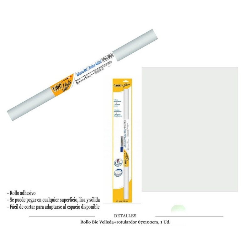 ROLLO BIC VELLEDA + ROTULADOR 67X100 1 UD