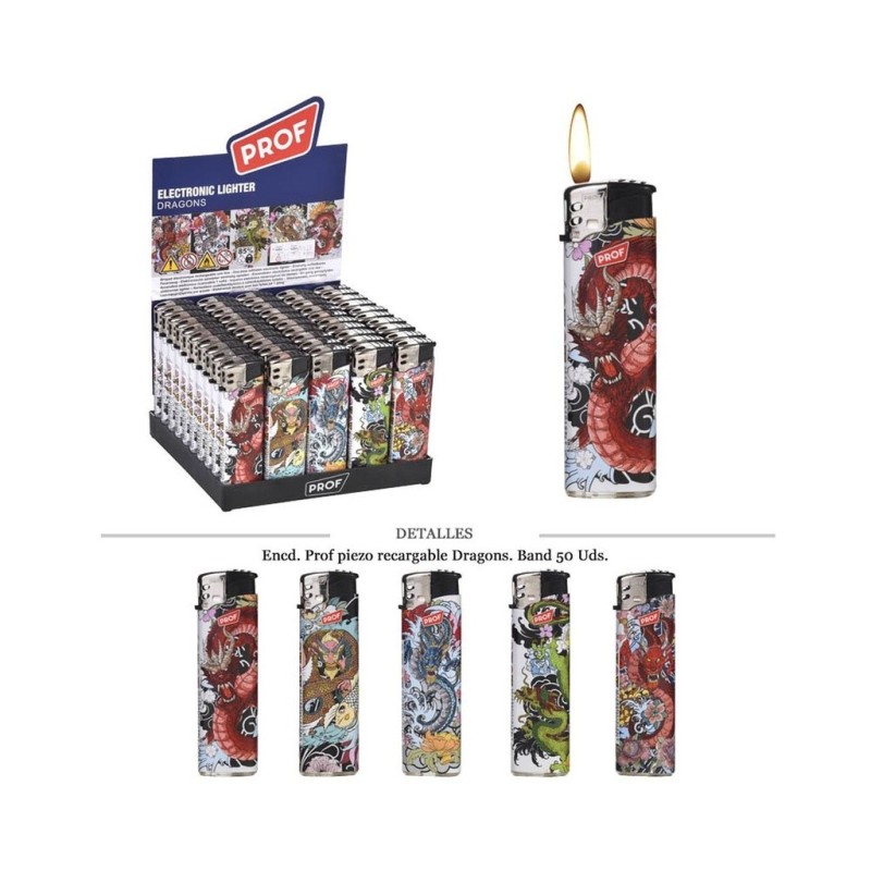 ENCD. PROF PIEZO RECARGABLE DRAGONS 50 UDS