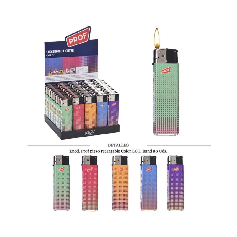 ENCD. PROF PIEZO RECARGABLE COLOR LGT 50 UDS