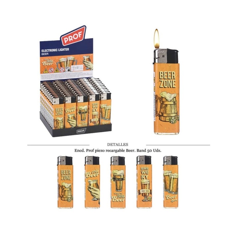 ENCD. PROF PIEZO RECARGABLE BEER 50 UDS