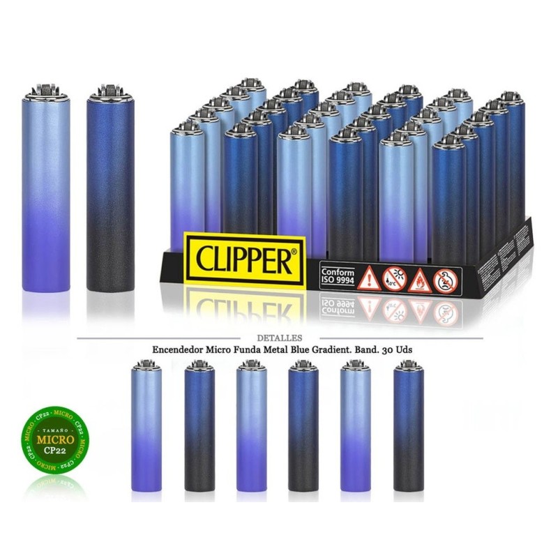 ENCD. MICRO FUNDA METAL BLUE GRADIENT 30 UDS