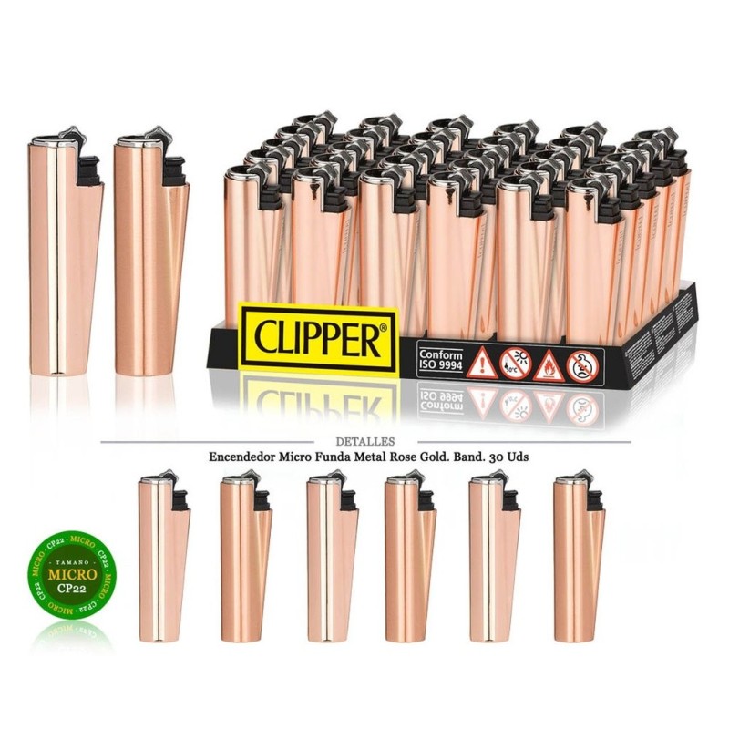 ENCD. MICRO FUNDA METAL ROSE GOLD 30 UDS