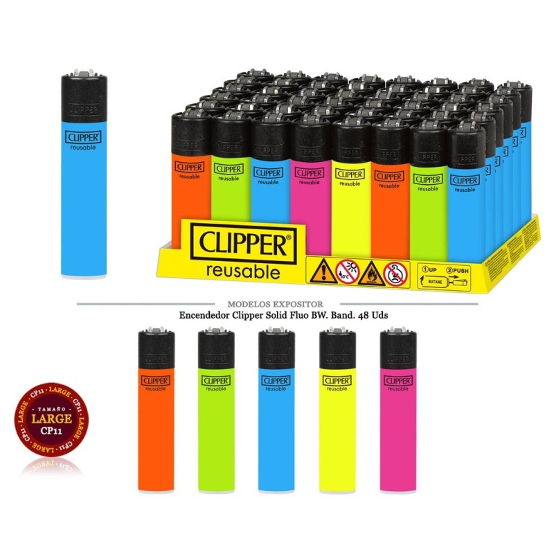 ENCD. CLIPPER SOLID FLUO 48 UDS