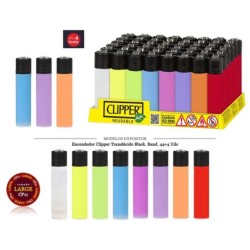 ENCD. CLIPPER COLOR TRANSLUCIDO BLACK 44+4 UDS