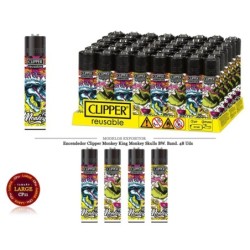 ENCD. CLIPPER MONKEY KING SKULLS BW 48 UDS