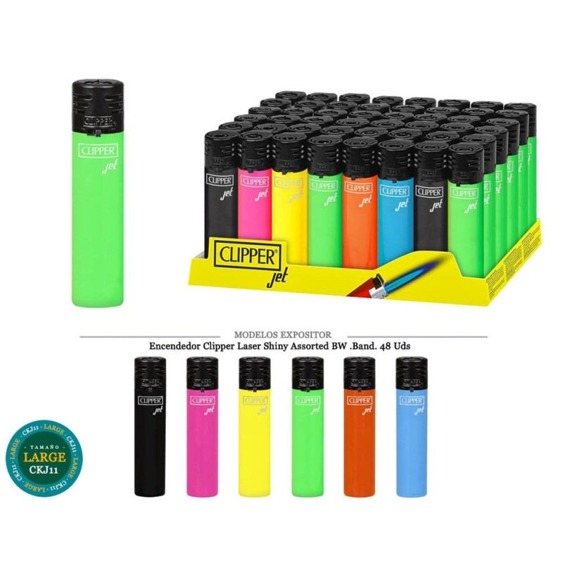ENCD. CLIPPER LASER SHINY COLORS BW 48 UDS