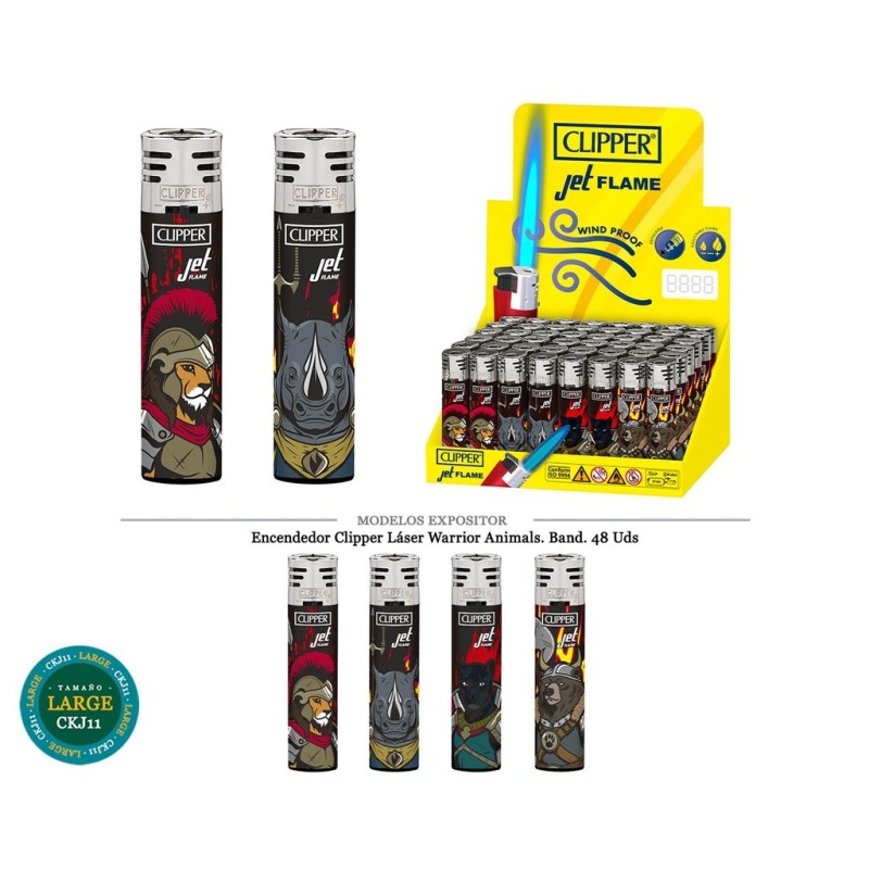 ENCD. CLIPPER LASER WARRIOR ANIMALS 48 UDS