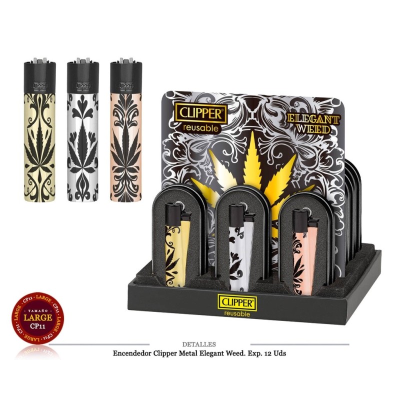 ENCD. CLIPPER METAL ELEGANT WEED 12 UDS