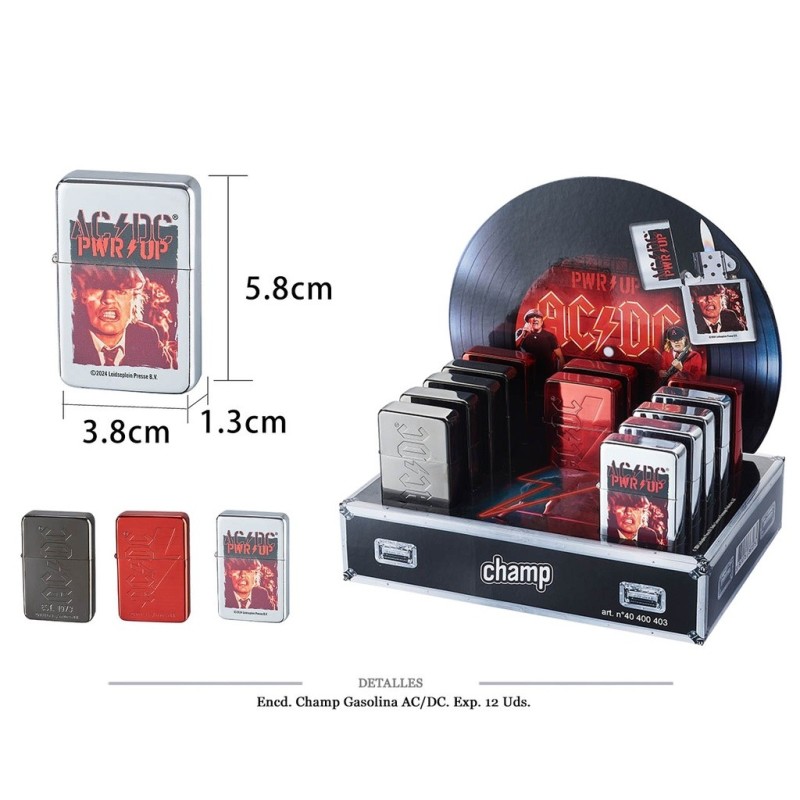 ENCD. CHAMP GASOLINA AC/DC 12 UDS