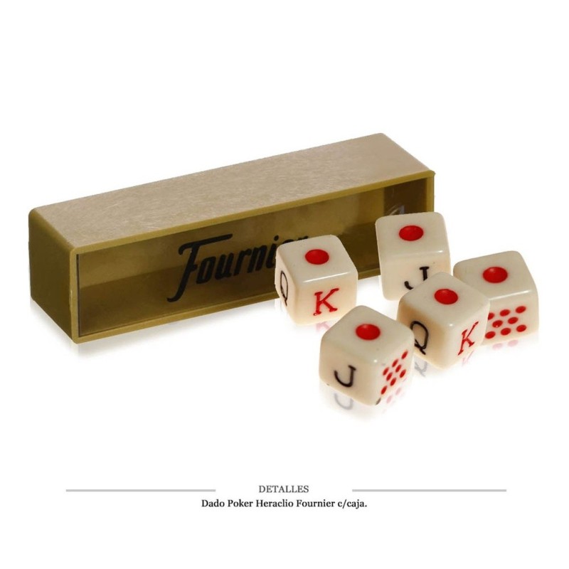 DADO POKER H. FOURNIER C/CAJA 9,1x2,4x2,4 CM