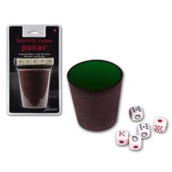 CUBILETE + DADOS POKER H F