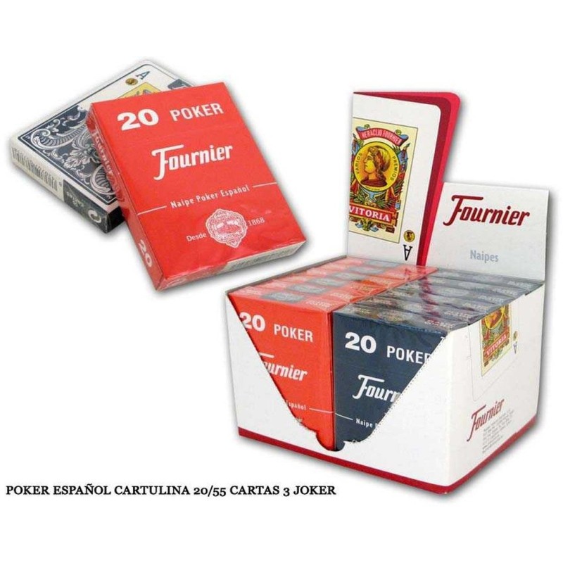 BARAJA P ESP CARTULINA 20/55 3 JOKER 12 UDS