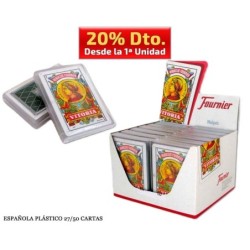 BARAJA ESPAÑOLA ESTUCHE DE PLASTICO 27/50 12 UDS