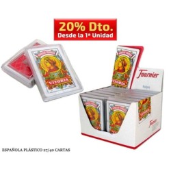 BARAJA ESPAÑOLA ESTUCHE DE PLASTICO 27/40 12 UDS