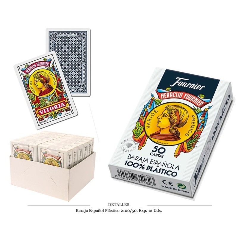 BARAJA ESPAÑOL PLASTICO 2100/50 12 UDS