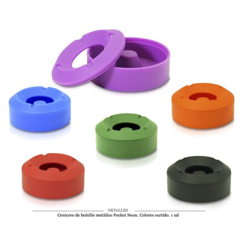 CENICERO SILICONA ROUND COL. SURT. 10X6 CM 1 UD